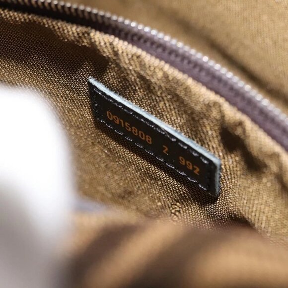 FENDI Zucca Canvas Mamma Baguette Tote Bag Black Silver Brown Auth 145493 - Picture 11 of 16